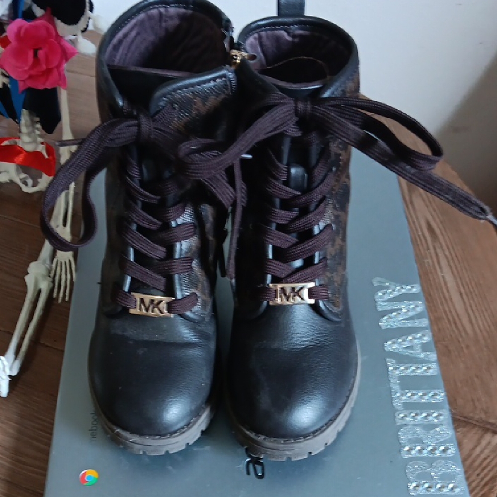 Michael Kors Brown Lace-Up Boots